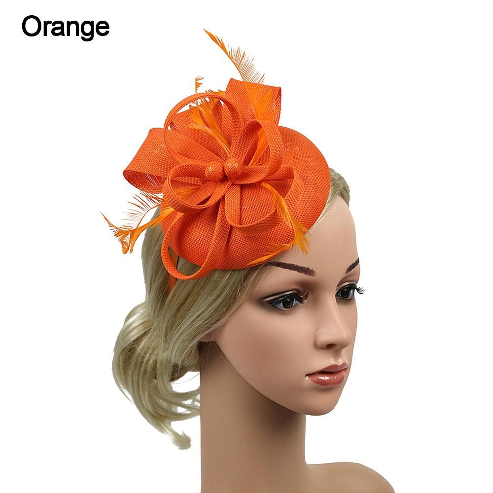 Feather Fascinator Caps Mesh Makeup Prom Elegant Hair Accessories  Women