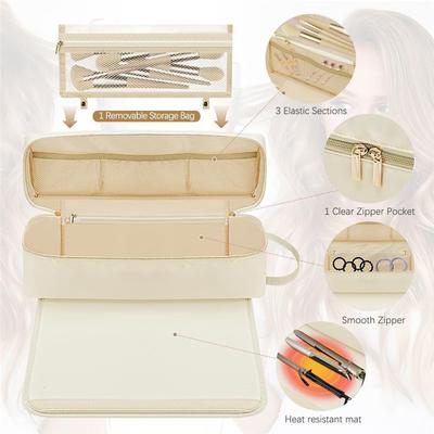 A95I-Hair Dryer Case Double-Layer Waterproof Portable Curler Bag For Shark Flexstyle/Dyson Airwrap Styling Tools