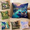 Pokemon Anime Fan Collection Plush Pillow Cover Soft Short Plush Cushion Cover For Sofa Bedroom Home Decor Gift