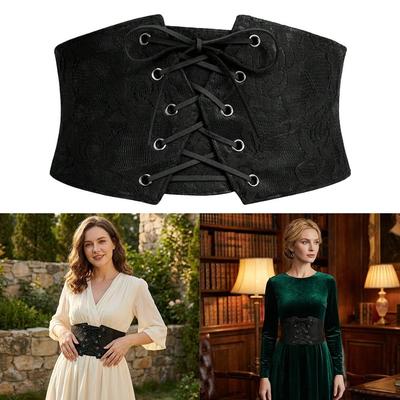 Spitzenstickerei Spitze Korsett Gürtel Riemen Taillengürtel Vielseitig Schlankmachend Körpergürtel Unisex