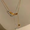 Luxury Dainty Gold Minimalist Beads Tassel Design Necklace Ladies Trend Adjustable Length Clavicle Chain Jewelry Gifts