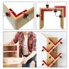 120mm / 140mm Aluminum Alloy 90 Degree Right Angle Fixing Clip Auxiliary Fixture Positioning Panel with Clamps Woodworking Tools