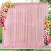 White Sheer Chiffon Backdrop Curtains, Wedding Backdrops Drapes for Birthday Party Photo Back Drop Background Home Decorations