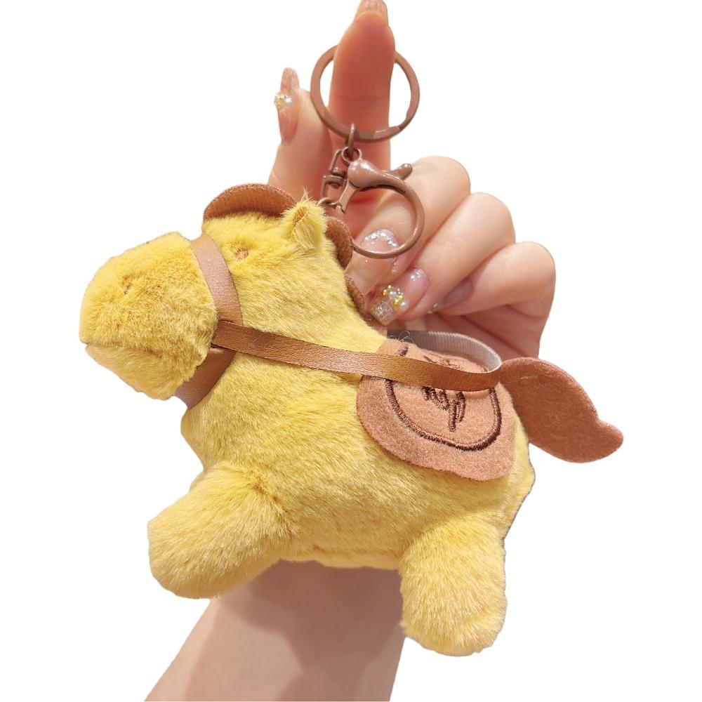 

Car Keyring Plush Horse Doll Pendant Kawaii Pony Figurine Zodiac Mascot Dolls Key Holder хаки