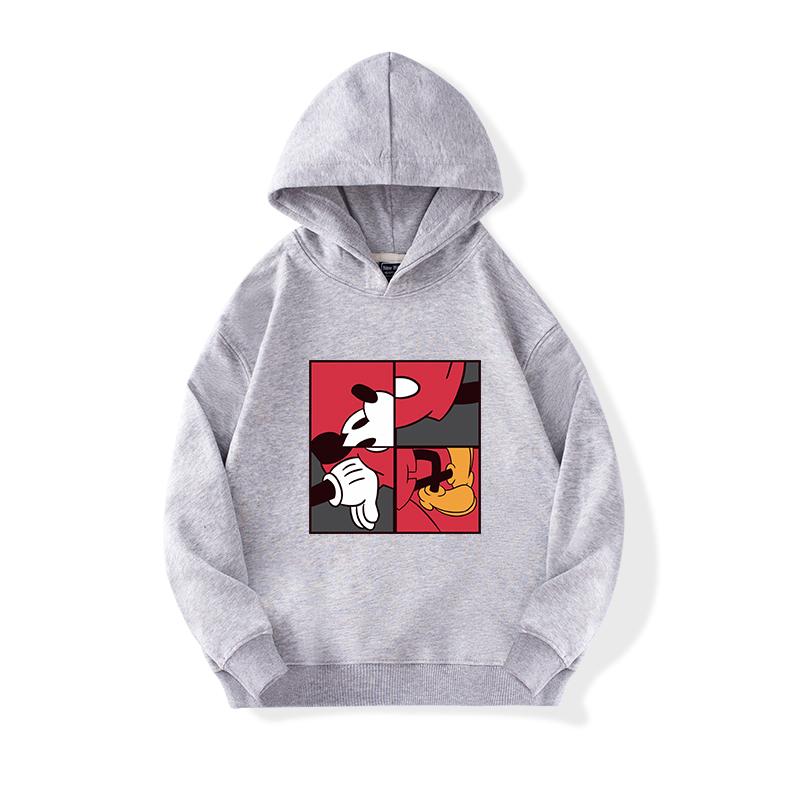 Disney Cartoon Cute Mickey Print Boy and Girl Casual Hoodie Autumn and Winter Outdoor Fashion Warm Children's Jumper Top