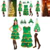 Christmas Tree Cosplay Dress For Women With Polyester And Nylon Fabric For Holiday Themed Events