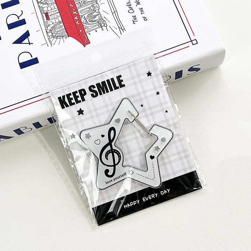 

Акриловый брелок-крючок в форме звезды, подвеска для сумки, подвесное украшение, кулон для сумки, игрушка-держатель для куклы, персонализированный кулон, подарок для девочек белый