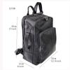 Leather Backpack Boys Backpack Black 14 Inch Business Computer Bag Cowhide Travel Backpack