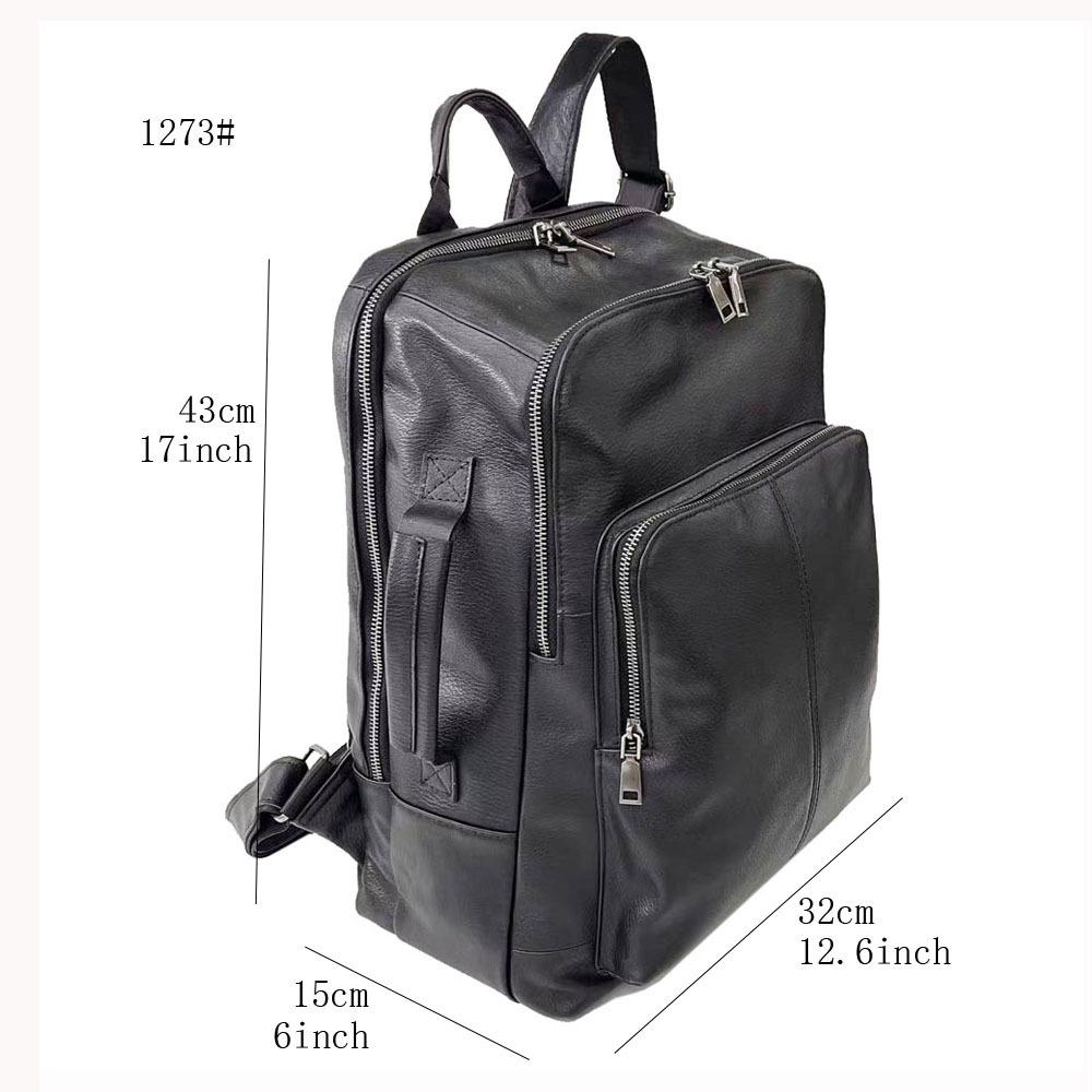 Plecak skórzany dla chłopców Plecak czarny 14-calowy biznesowy plecak na komputer Plecak podróżny ze skóry bydlęcej