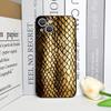 Creative Black Golden Scale Texture Printed Phone Case for iPhone 17 16 12 11 14 13 15 Pro Max Mini XS MAX XR 7 Plus Soft Cover