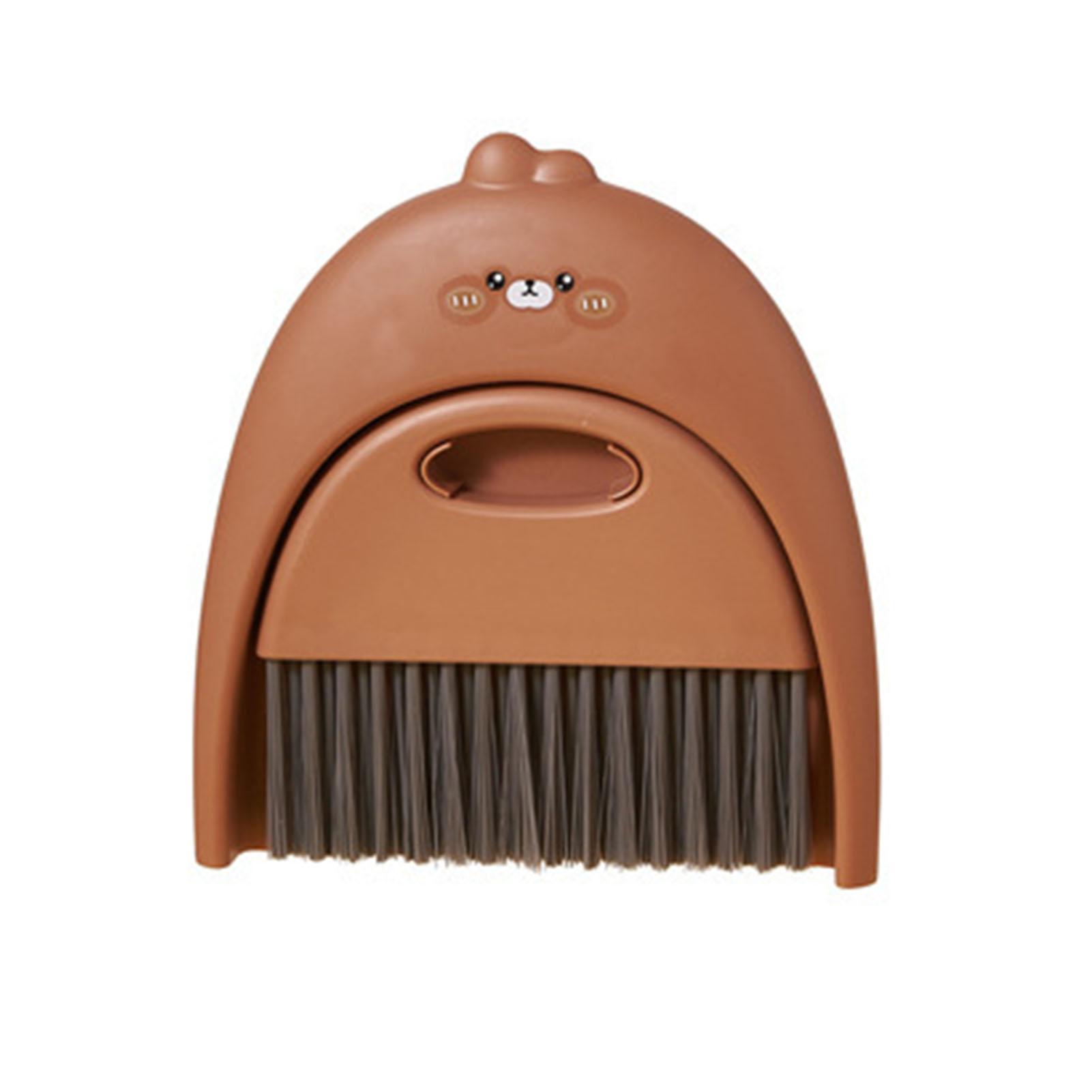 

Creativity Stylish Household Mini Dustpan Set Cartoon Pattern Multipurpose Dustpan Tool For Babies Hanging коричневий