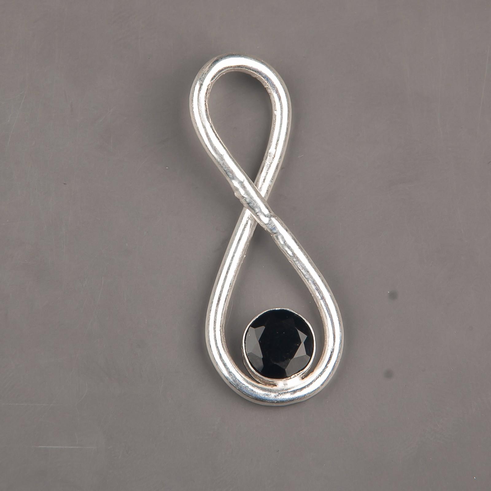 

Black Onyx Gemstone 925 Sterling Silver Jewelry Handcrafted July Pendant 1.66 PP-20-39