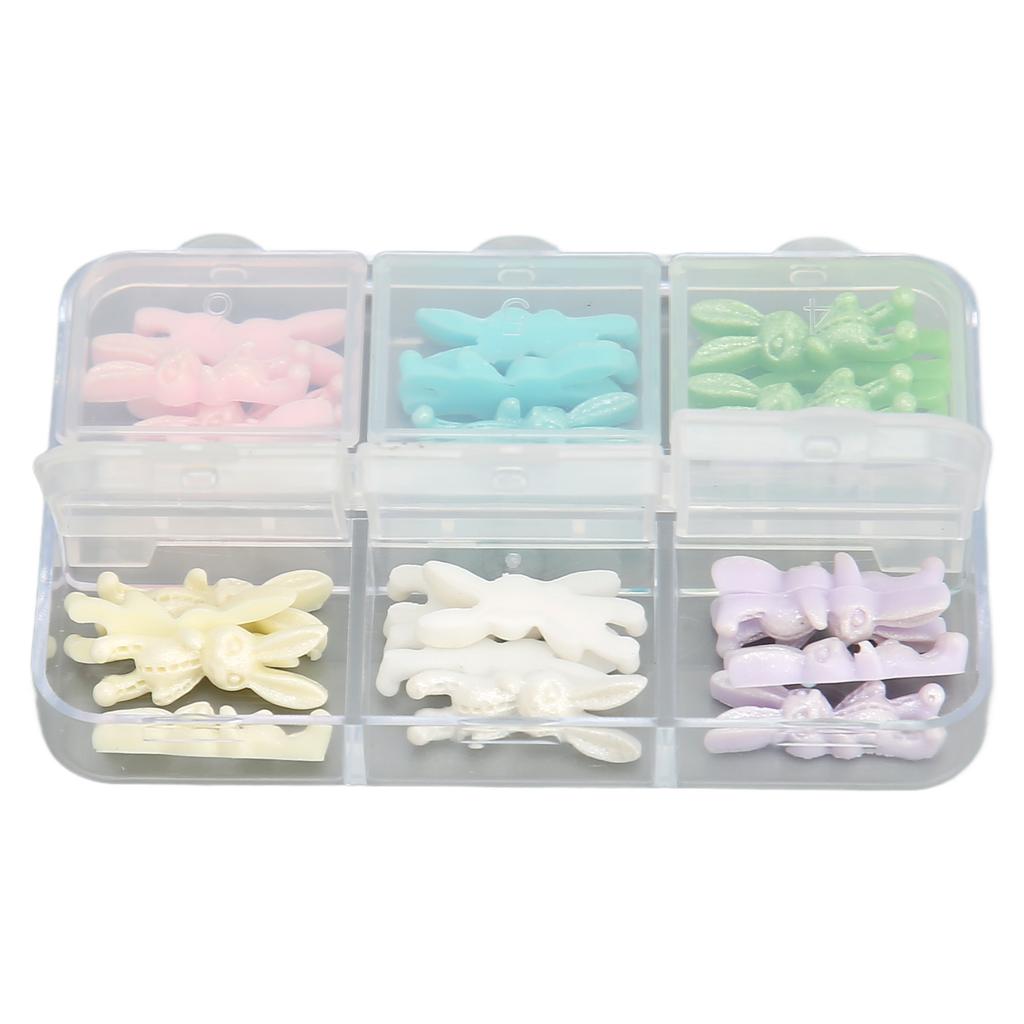 1 Kutu Tavşan Tırnak Sanatı Dekorasyonu Taşınabilir Güvenli Reçine Tırnak Sanatı Süsleri Sonbahar Kış İçin