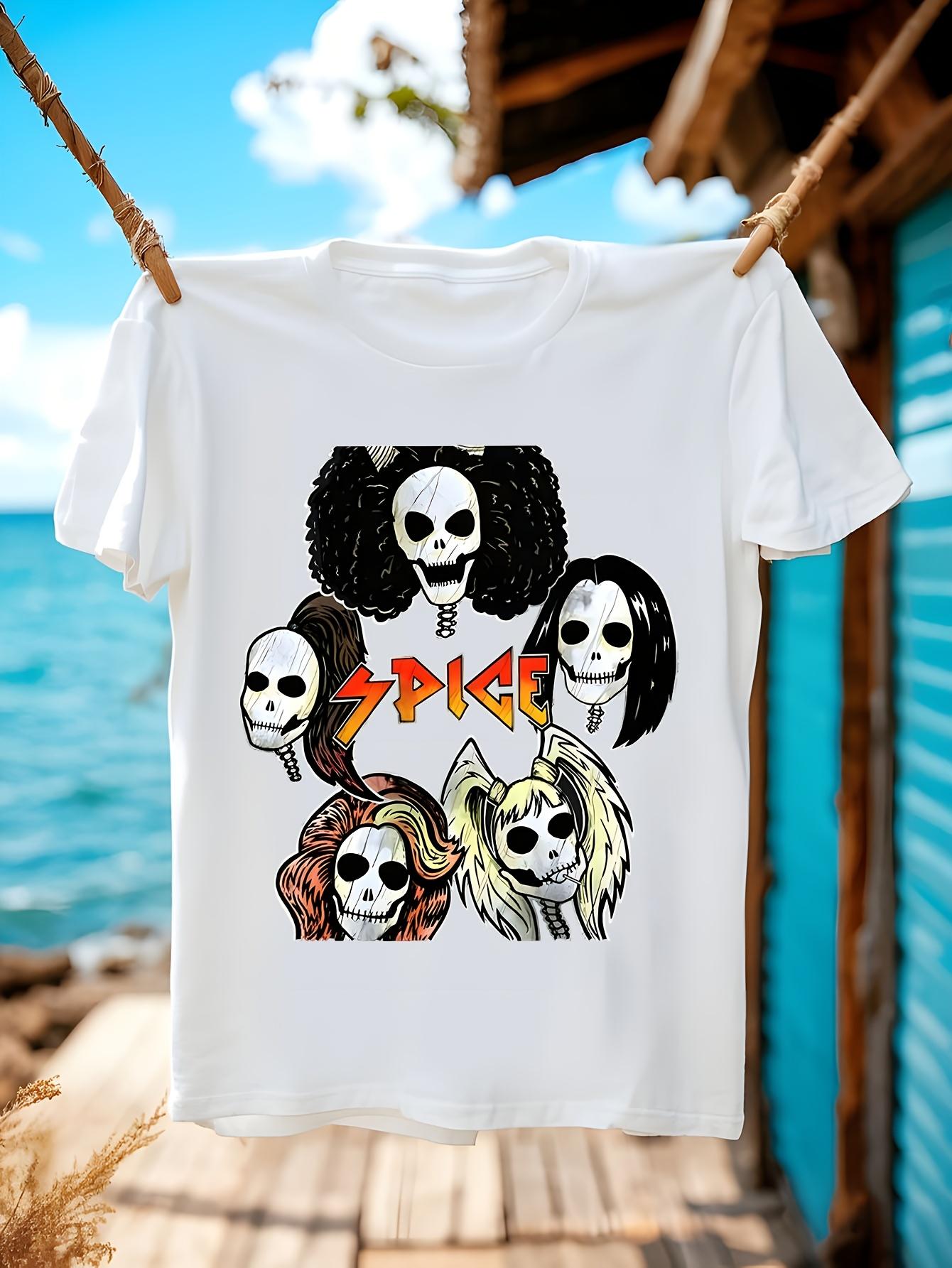 Spice Girls Tiggles Music Fan T-shirt - Anime Skulls Graphic Tee XXL