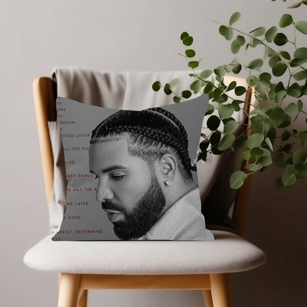 Singer DDrake For Hip Hop Personalized Pillow Cover Kids Bedroom Wild Party Decor Pillowcase kid Birthday shower Gift