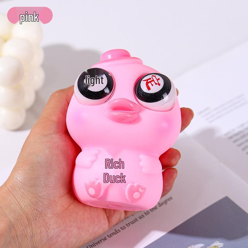 Creative Exploding Eye Yellow Duck Squeeze Toy - TikTok Viral Decompression Venting Toy