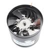 Duct Fan Powerful Ventilation Metal High Speed Copper Wire Motor Round Exhaust Fan for Bathroom Kitchen Basement Black