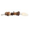 Bird Chew Toys Grinding Mouth Cuttlefish Bone Nuts Logs Hanging Parrot Chew Toy for Parrot Cage