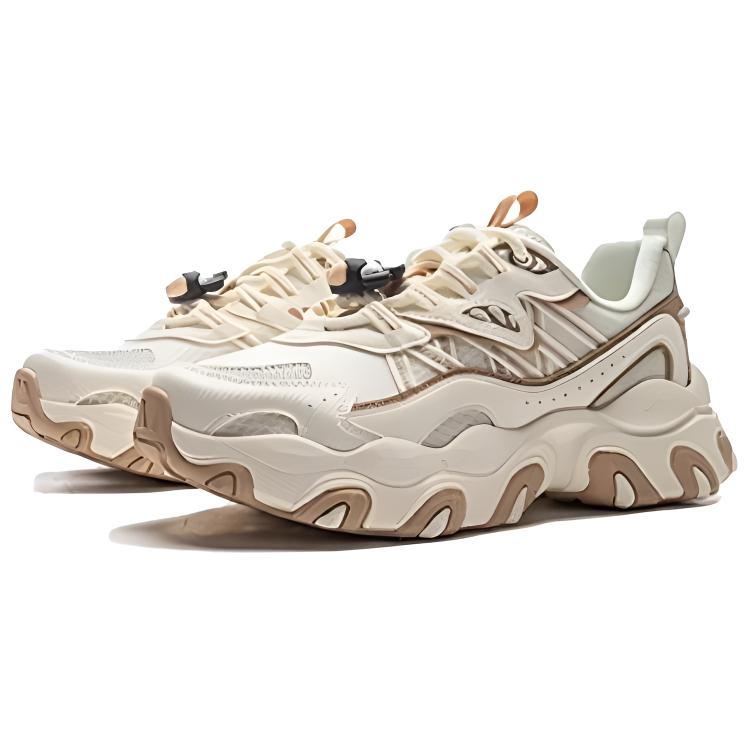 Li-Ning Buty casualowe Cat Paw Lite 2 Classic Wszechstronne Antypoślizgowe Zwiększona Wysokość Niskie Damskie sneaker Off-White AGCV452-4