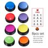 4/8/11PCS Dog Squeak Toys Voice Recording Button Dog Buttons For Communication Dog Toys Buzzer 30 Second Funny Dog Accessories