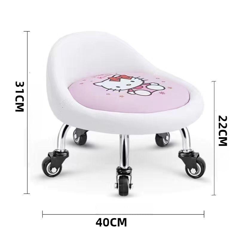 Kalınlaştırılmış Çerçeve Yuvarlak Makaralı Tabure Taşınabilir Alçak Döner Sandalye Alet Ev Tipi Mobil Evrensel Tekerlekli Tabure