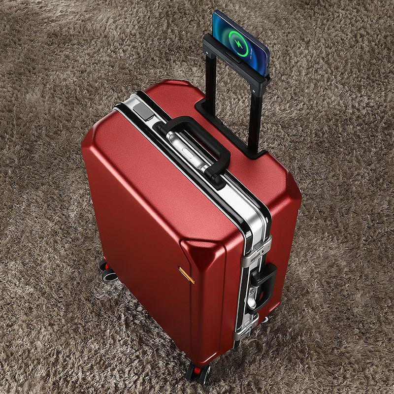 Ultralight Leather Trolley Suitcase with Silent Universal Wheels, Large Capacity & Combination Lock - New Style with Free Shipping