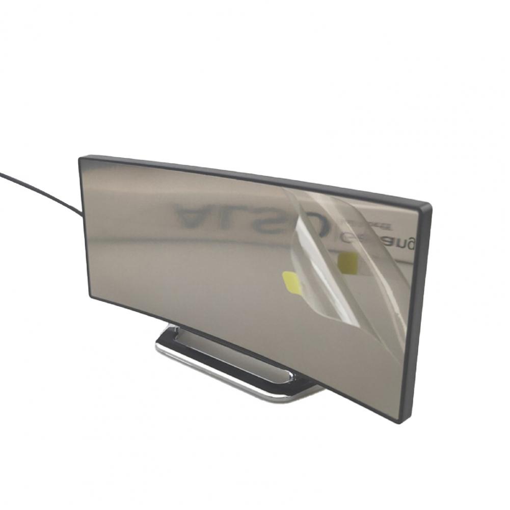 ABS Digital Smart Alarm Clock Rectangle USB Charging Electric Clock Curved LED Screen Mirror Clock Decorative Desktop Clocks