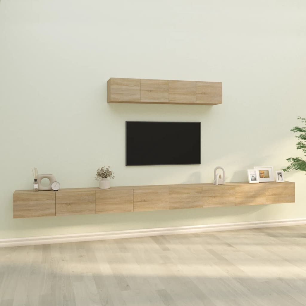Vidaxl 6er Set TV-Schränke, Sonoma-Eiche