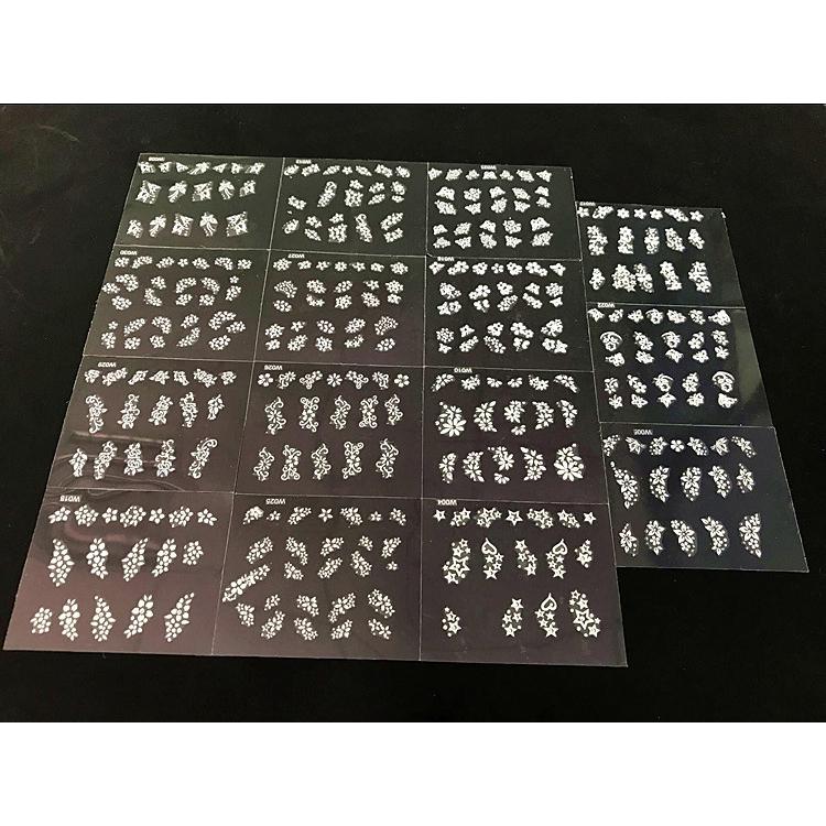 Autocolant 3D pentru unghii, model de flori fluture, litere, autocolante pentru manichiură, autocolante DIY pentru manichiură