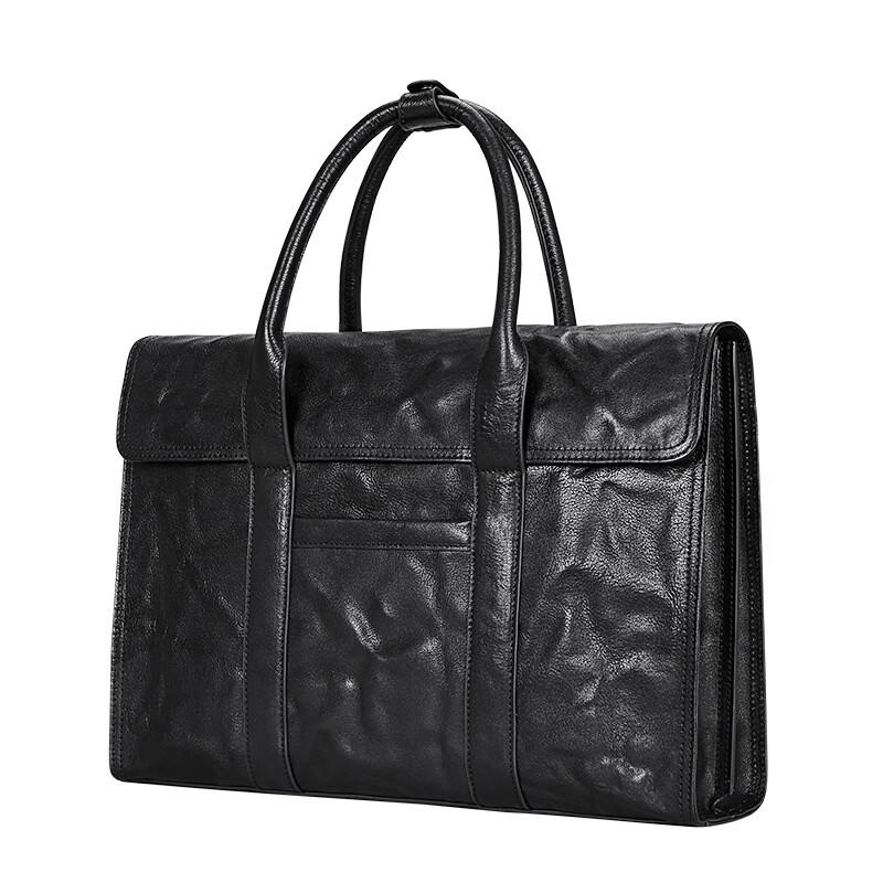 Мужской портфель SCHWARZETIENNE из натуральной кожи Hand-grained Texture
