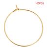 100Pcs Gold/Silver Color Steel Circle Earring Loops Open Loop Design Round Shape Wine Glass Hoop Ring Earring Hoop Rings