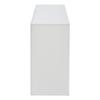 160*40*75cm Side Cabinet with LED Light Strip and 3 Drawers, Chest of Drawers with 14 Storage Compartments, Tempered Glass Bottom Panel, White