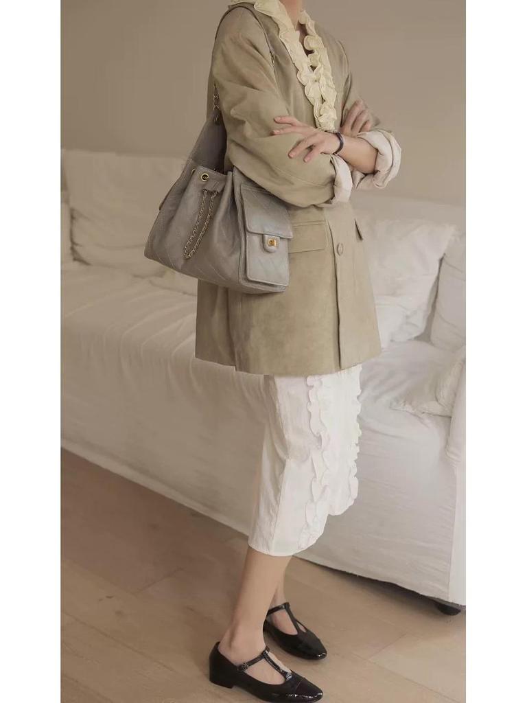 Bolsa Hobo Transversal de Corrente Argyle Retrô de Grande Capacidade para Mulheres