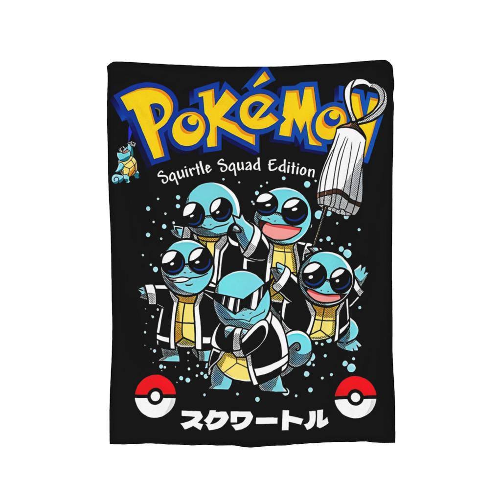 Pokemoned Anime Cartoon Flannel Blanket  Awesome Throw Blankets for  Sofa Bedding Lounge 150*125cm Bedspread,