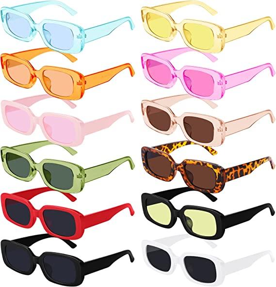 Small Square Rectangle Sunglasses Women Square Sunglasses 90s Retro Eyewear Vintage Candy Color Sunglasses Lentes Sol