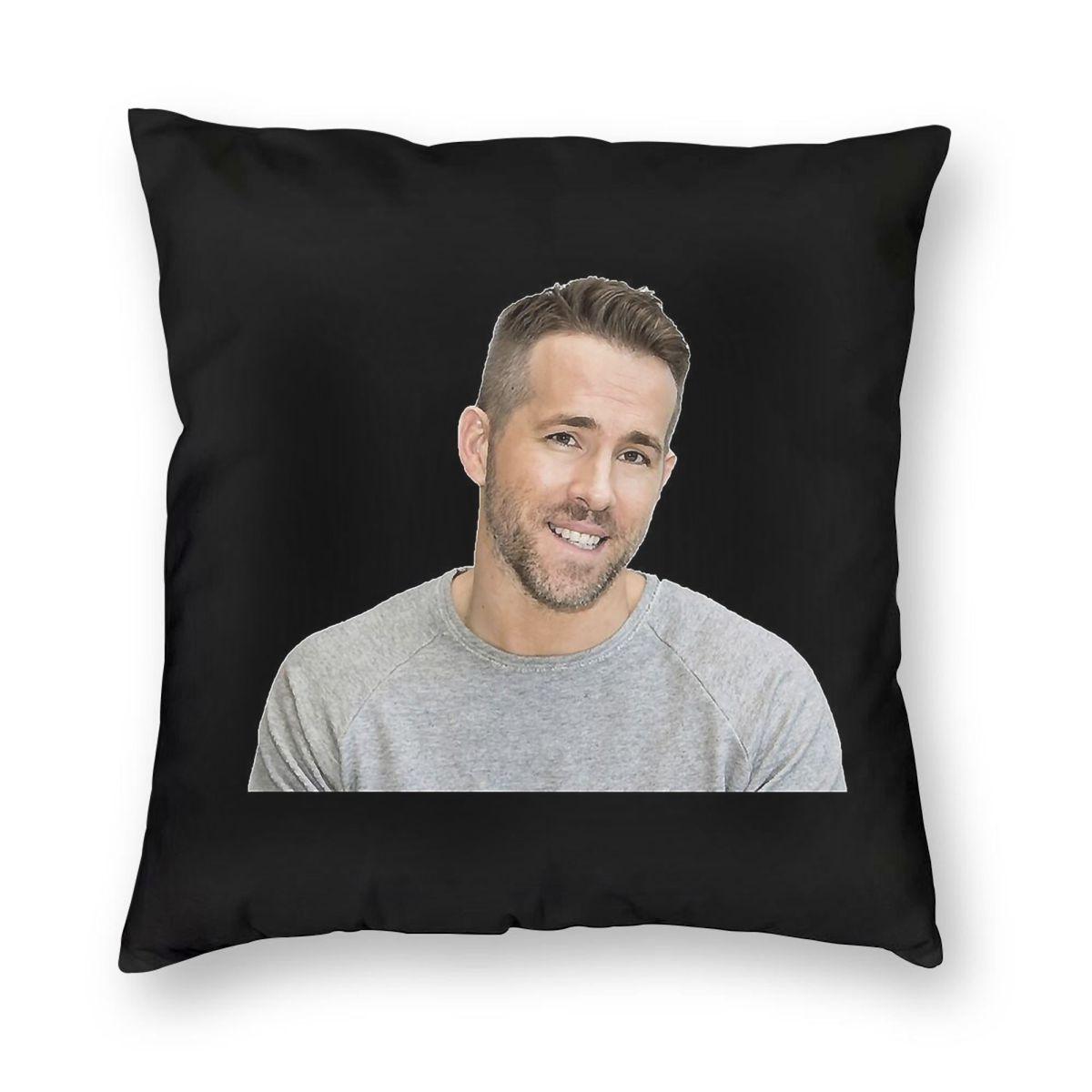 Ryan Reynolds Actor Pillowcase Polyester Linen Velvet Creative Zip Decor Sofa Seater Cushion Cover 30x30cm