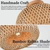 Vintage Bamboo E27  Retro Ceiling Light Hand Woven Bamboo Rattan Boho Light for Farmhouse Kitchen Island Dining Room Home Decor