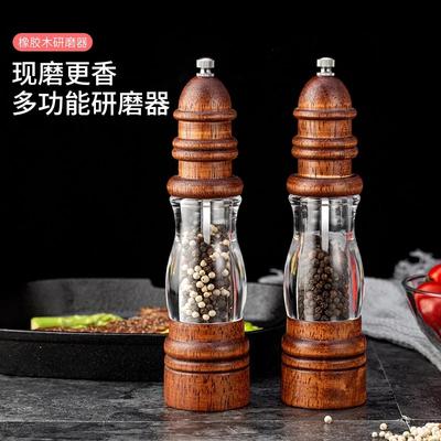 Macina Pepe Multifunzione Macina a Manovella Macina Sale Marino Pepe Cumino Legno Massello Cucina Strumenti per Condimenti Solidi