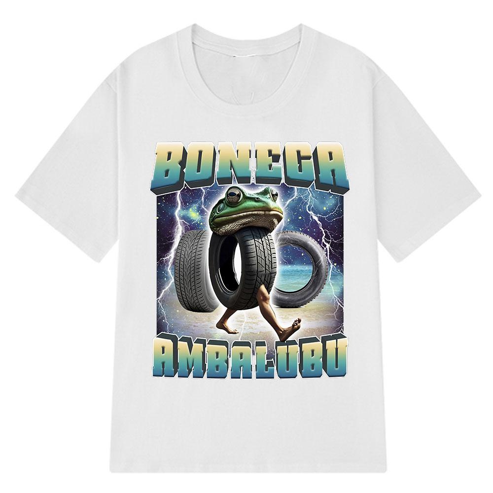 Boneca Ambalabu Italian Brainrot Funny Frog Meme Tshirt Unisex Unisex Hip Hop Fashion Clothing Tshirts Cotton T Shirt Streetwear