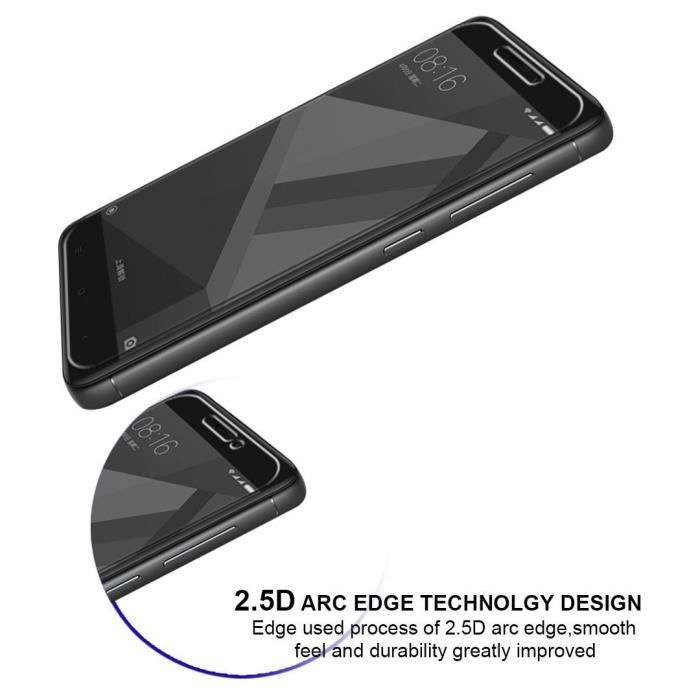 Film Vitre Protection Ecran - Phonillico® - Xiaomi REDMI 4X - Pack de 2 - Verre Trempé - Résistant aux Rayures