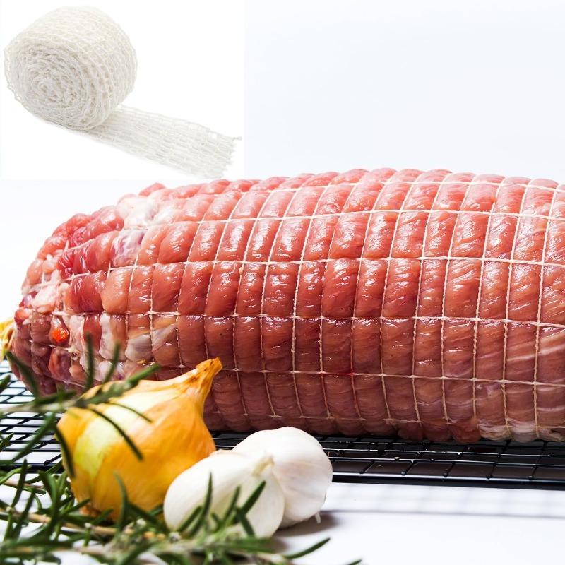 Elastic Smoked Meat Poultry Ham Netting Meat Butcher Twine Net Sausage Netting for Meat Cooking Smoking, or Drying 3 Meter