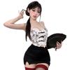 Domila Pure Desire Lingerie Sexy Cheongsam Uniform Temptation Premium Retro Tube Top Belly Pocket Free Set