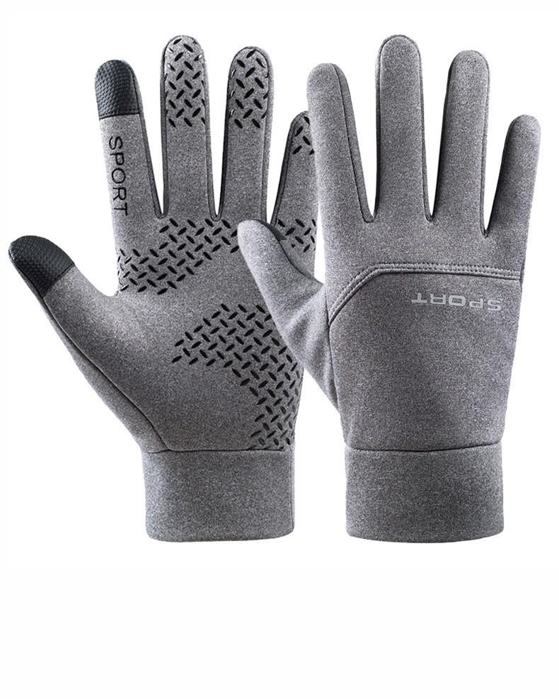 Outdoor warm waterproof gloves, cold-proof and non-slip touchscreen gloves, men's and women's cycling sports, velvet mountaineering and skiing