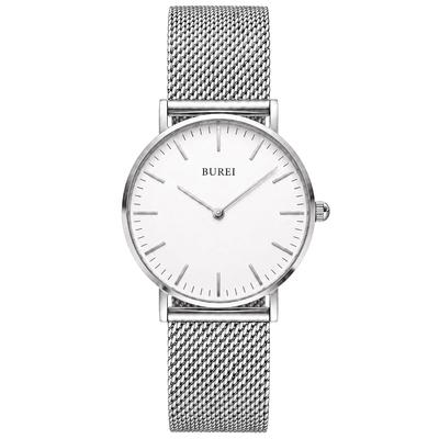 BUREI Womens Wristwatch Analog Japanese Quartz Waterproof Stainless Steel Band Stylish Casual Slim Lightweight