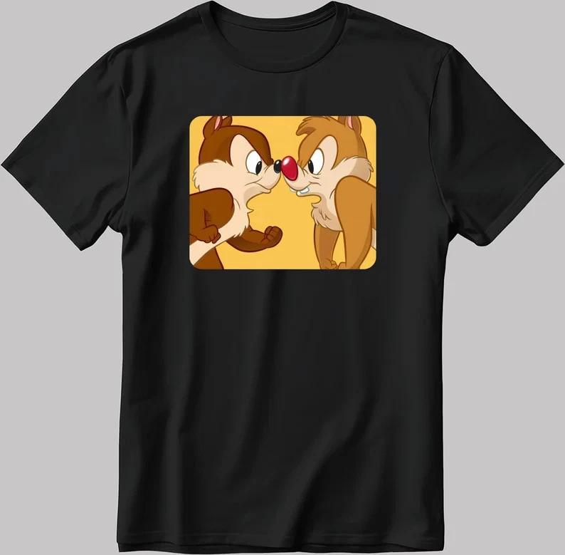 Chip Dale Arguing Black TShirt S