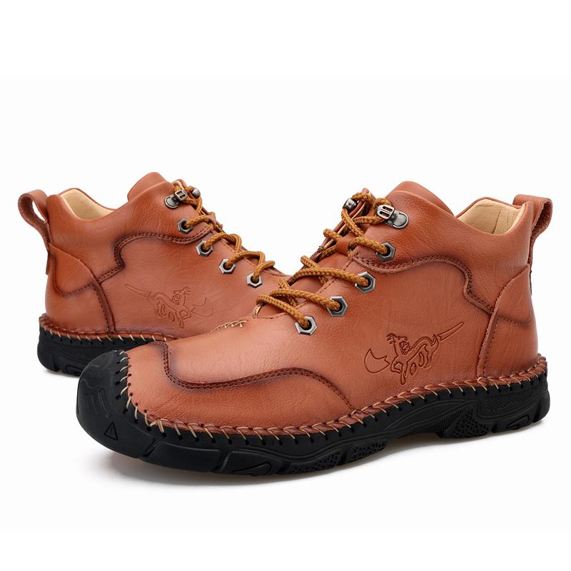 

Мужская повседневная обувь в стиле ретро, большие размеры, повседневные спортивные сандалии ручной работы из натуральной кожи 48 коричневый/красный