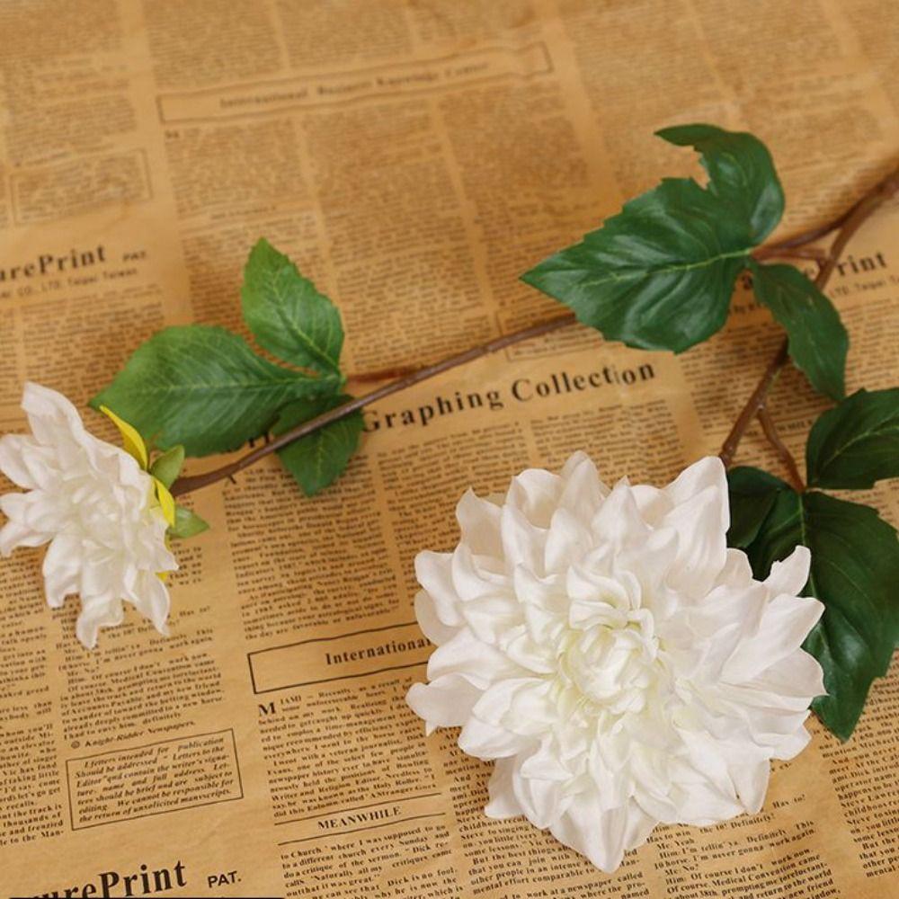 Luxurious Artificial Dahlias Flowers Durable Realistic Dahlias Flowers Fake Flower  Wedding