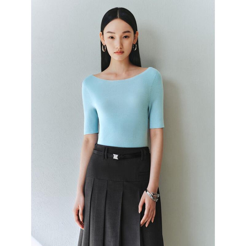 Peacebird Women's Seamless Knit Short Sleeve Top