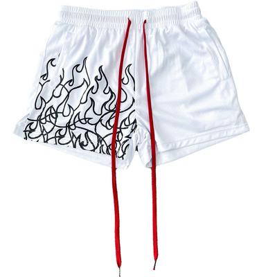 Verão novo shorts esportivos masculinos casuais de malha, shorts de fitness respiráveis de secagem rápida para treino de corrida na academia