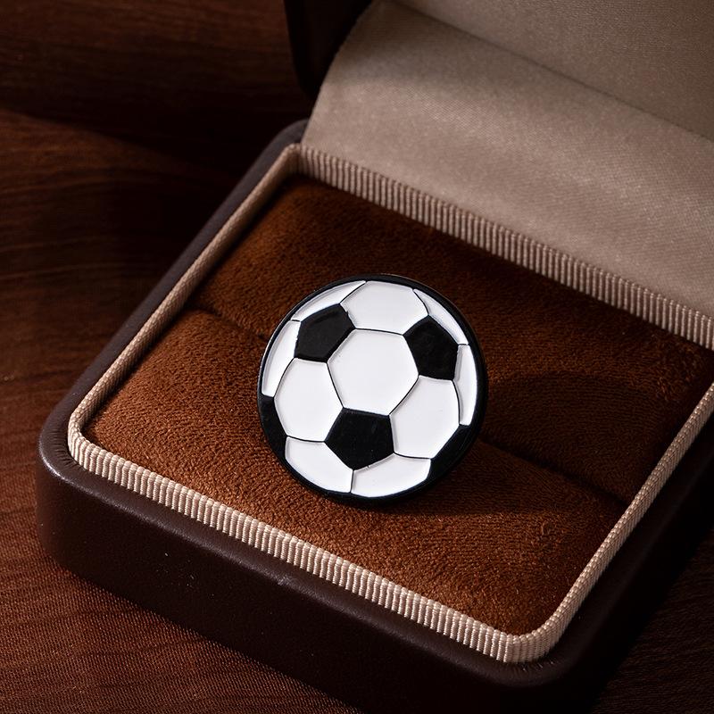Cartoon Football World Cup Alloy Badge Brooch Creative Football Brooch Backpack Accessories Medal